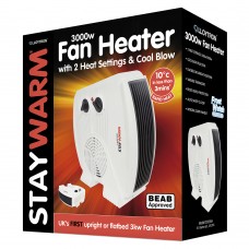 StayWarm 3000w Upright / Flatbed Fan Heater (BEAB Approved) White